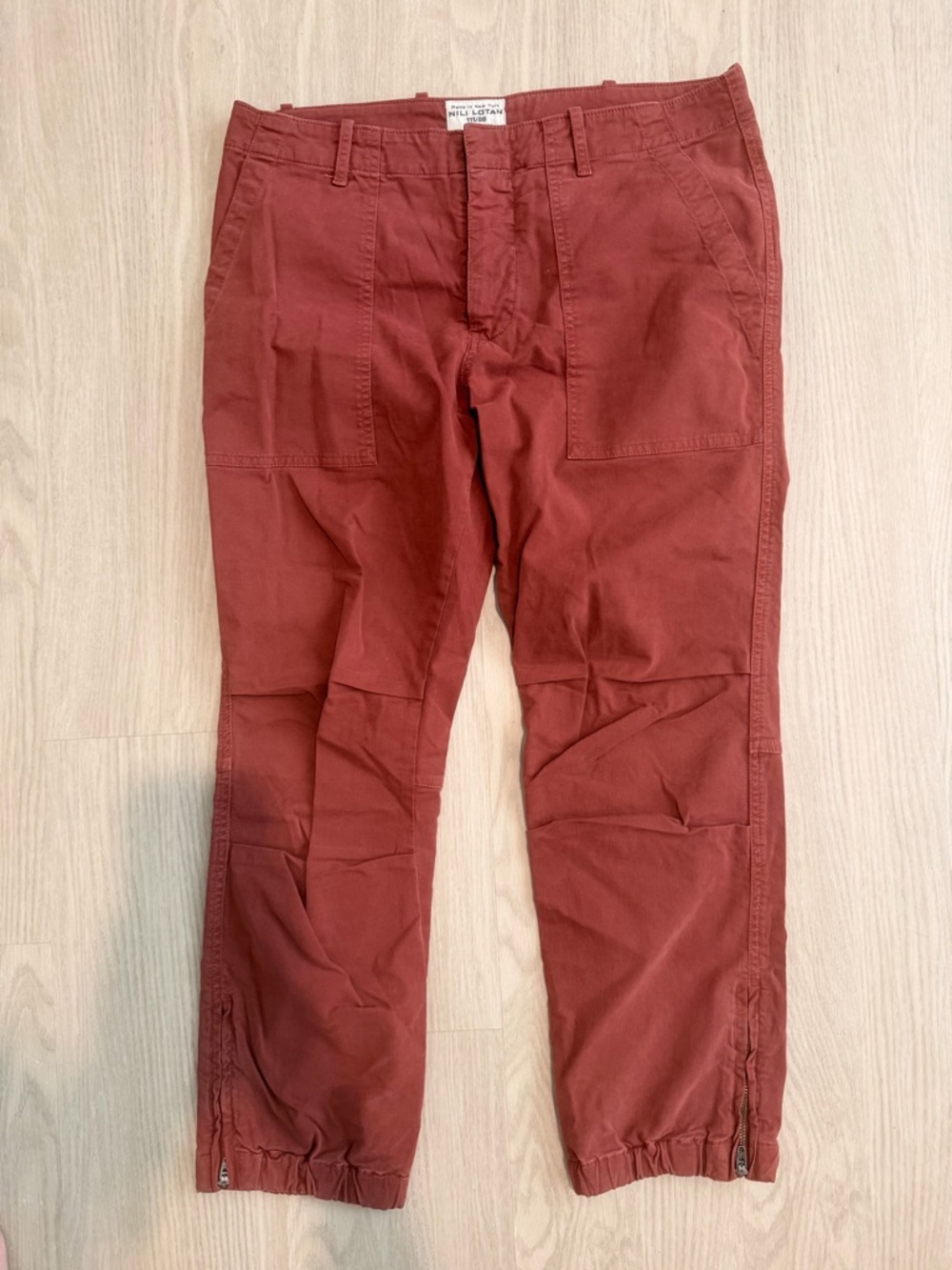 Nili Lotan Burnt Orange High-Rise Pants
